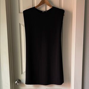 Zara Structured Shoulder Black Dress